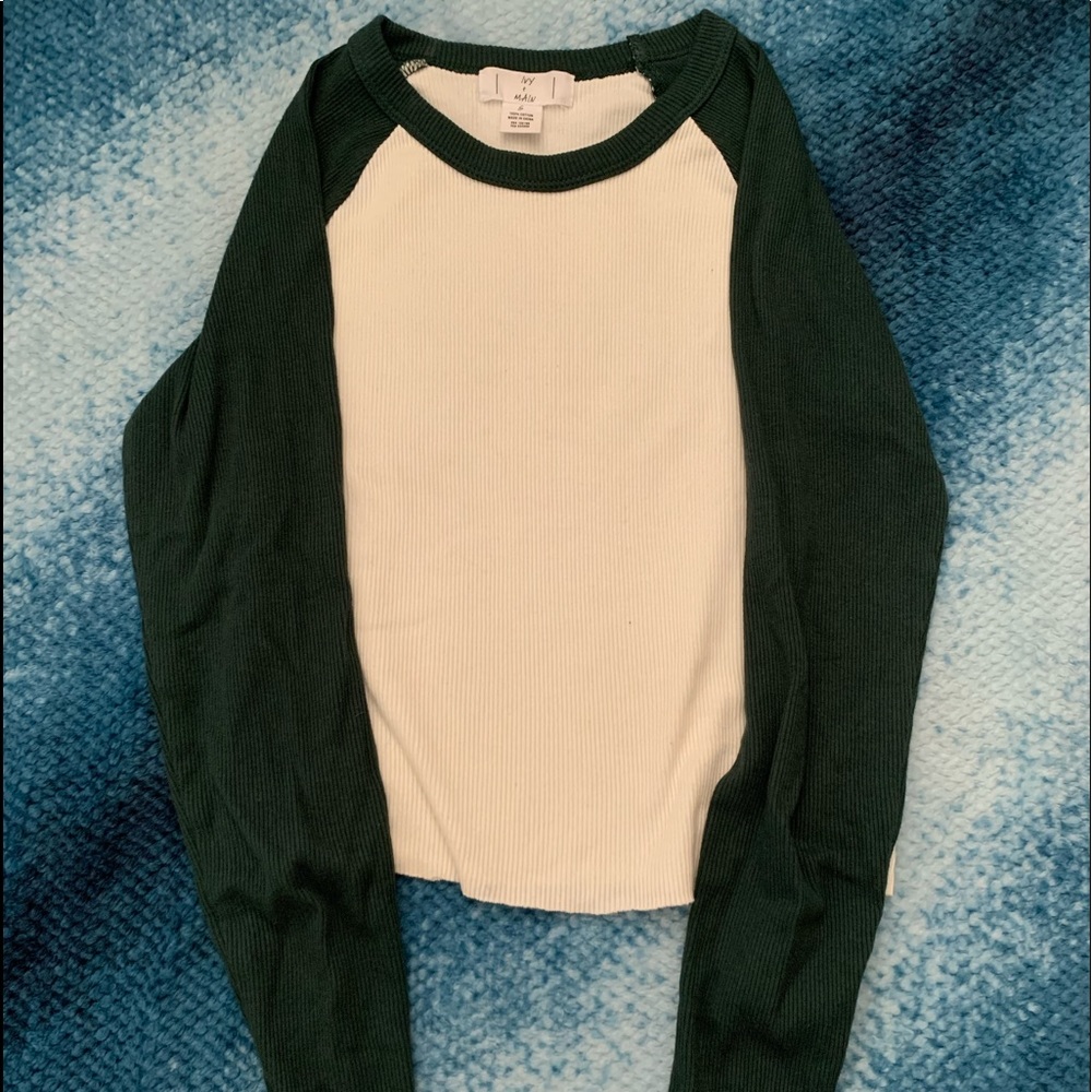 Forrest green baseball tee